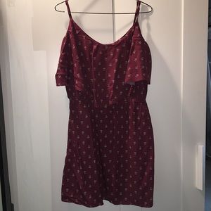 burgundy dress